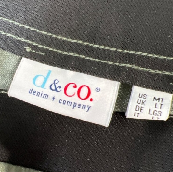 Denim and Co Tall Comfy Knit Denim Jogger Pants Dark Olive Green Womens Medium - Picture 2 of 5